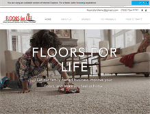 Tablet Screenshot of floorsforlifeinc.com